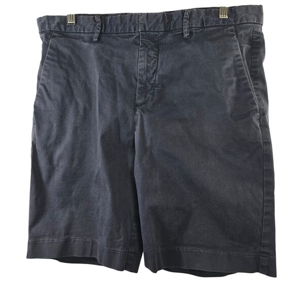 Men's Theory Navy Blue Chino Cotton Blend Shorts Size 33 - Picture 1 of 5